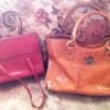 2 sacs en cuir véritable